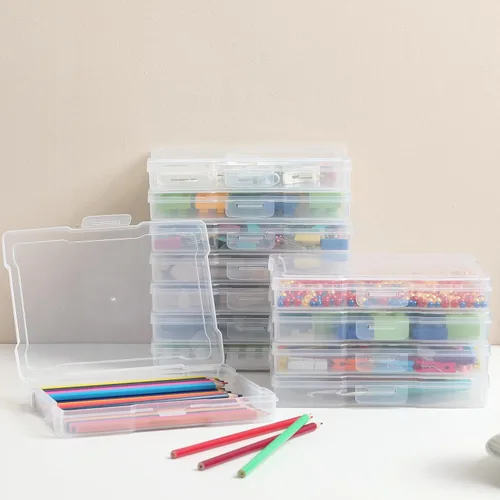 Vista 3 de novelinks Cajas transparentes de almacenamiento de fotos de 5 x 7 pulgadas – Estuches organizadores de fotos, organizador de fotos, cajas