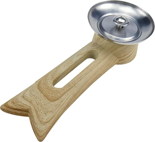 Vista 5 de Manijas de madera para tapa de olla, paquete de 2, pomos de repuesto para utensilios de cocina, fácil agarre, compatible con cocina