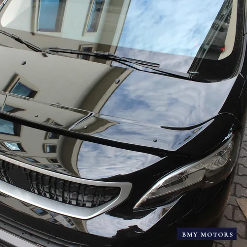 Vista 5 de BMY - Deflector de capó / protector de insectos delantero compatible con Peugeot Expert 3/Traveller 2017-2022 Protector de capó Partículas e