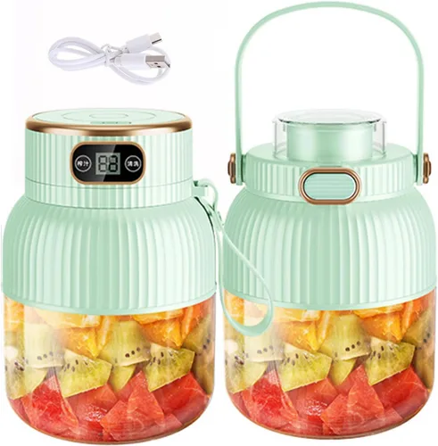 Vista 13 de Friendly 600ml Juicer Blenders USB Rechargeable Mixing Cup for Juices and Shakes Practical Kitchen Appliance USB Rechargeable Juicer White