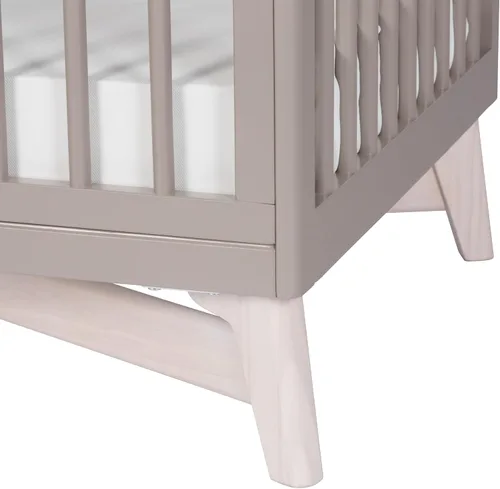 Vista 12 de Little Seeds Pala - Cuna convertible 4 en 1, color gris pardo/blanco lavado