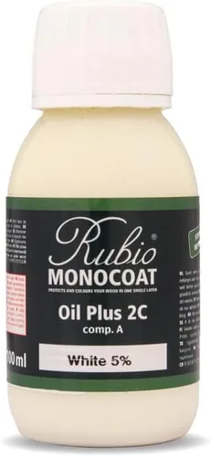 Vista 113 de Rubio Monocoat Muestra de Tinte y Acabado para Madera - Niebla 5% Aceite Plus Parte A Aceite de linaza para madera de secado rápido y ecológico