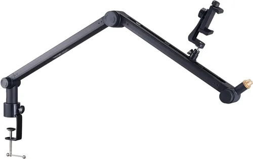 Vista 11 de VEVOR Brazo de brazo de micrófono, con abrazadera de montaje de escritorio, soporte de micrófono ajustable con gestión de cables, giratorio de 360°