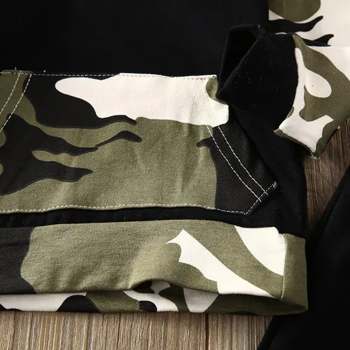 Vista 6 de Conjunto de ropa de 2 piezas para bebés y niños pequeños, sudadera con capucha y pantalones largos de invierno