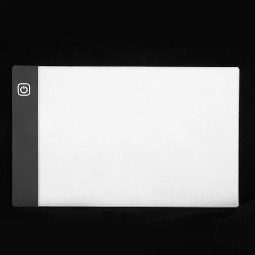 Vista 8 de Caja de luz de brillo ajustable A5, caja de luz LED para trazado, tablero de dibujo artístico, bloc de copia con función de memoria, mesa con cable