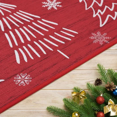 Vista 9 de CAROMIO Tapete de cocina de Navidad, lavable, antideslizante, tapete decorativo de Navidad, tapete antideslizante para fregadero de lavandería, 17 x