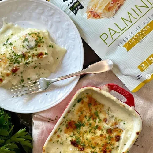 Vista 6 de Palmini Hearts of Palm Pasta - Lasaña baja en carbohidratos, 0.14 oz de carbohidratos, sin gluten, (12 onzas - Paquete de 6)