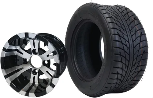 Vista 3 de Juego de 4 ruedas para carrito de golf VAMPIRE de 10.0 pulgadas, neumáticos de perfil bajo 205/50-10 DOT - paquete de 4
