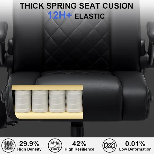 Vista 6 de VANSPACE Silla de oficina ejecutiva con soporte lumbar ajustable y reposacabezas Silla ergonómica de computadora de 440 libras, cómoda silla