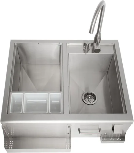 Vista 3 de Blaze BLZ-30CKT-SNK - Centro de bebidas de 30 pulgadas con fregadero y hielera