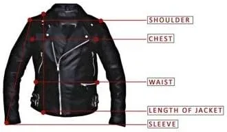 Vista 4 de Chaqueta clásica de piel de cordero para hombre Biker Cafe Racer Slim Fit
