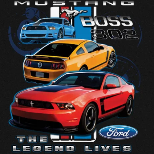 Vista 2 de Ford Mustang The Legend Lives Sudadera con capucha Muscle Performance Negro