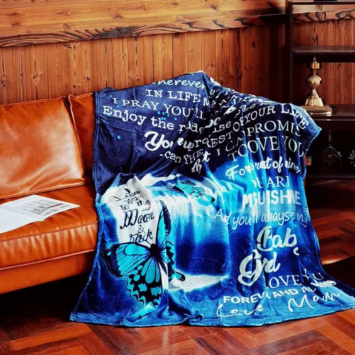 Vista 4 de UFOORO Regalo de cumpleaños y Navidad para hija: manta de 60 x 80 pulgadas