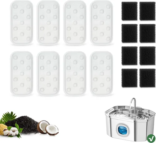 Vista 11 de APAUK Fuente de agua para gatos de acero inoxidable, fuente de agua