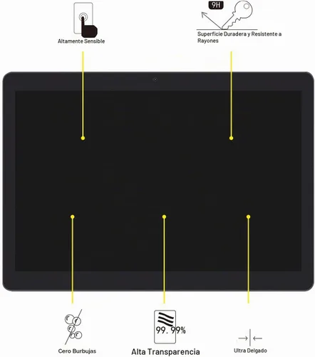 Vista 3 de Protector de pantalla de vidrio templado para Headwolf Wpad6 Android 15 Tablet 10 pulgadas/VORTEX T10M PRO Tablet 2 unids