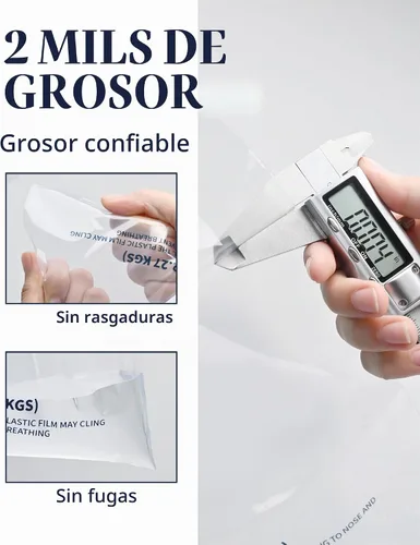 Vista 2 de FireKylin Paquete de 50 bolsas de hielo de 5 libras, bolsas de hielo resistentes con cordón (2 mils de grosor) Reusable Ice Cube Storage Bags