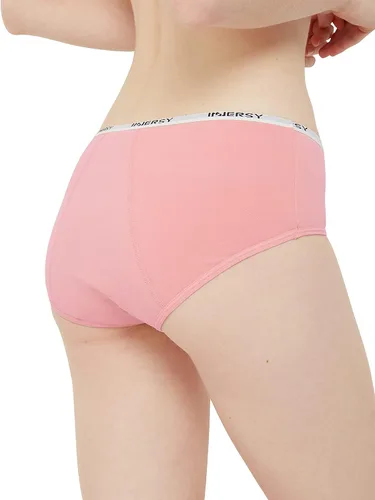 Vista 3 de INNERSY Ropa interior de período para adolescentes y niñas, bragas menstruales de algodón, paquete de 3