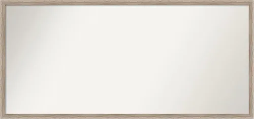 Vista 62 de Amanti Art Espejo de baño blanco para sobre el fregadero, 24 x 27 pulgadas, espejo de tocador rectangular con cuña de madera dura, marco de madera