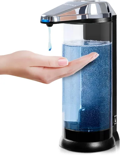 Vista 15 de Secura - Dispensador de jabón automático de 17 oz, funciona con baterías, dispensador de jabón sin contacto con control de volumen ajustable