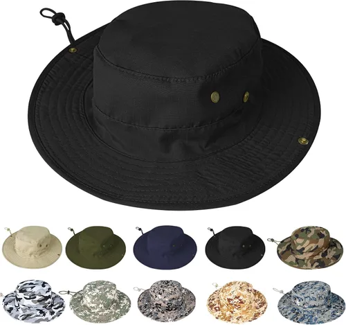 Vista 16 de Sombreros de sol para hombres y mujeres, sombrero de safari plegable 1pack-beigesleeves