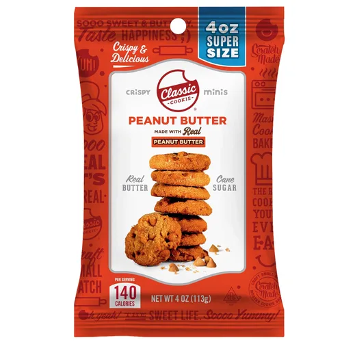 Vista 9 de Classic Cookie, Mini galletas crujientes, bolsas de chispas de chocolate de 4 onzas, 24 bolsas