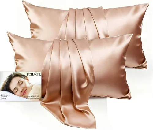 Vista 15 de Fundas de Almohada de Seda - Funda de Almohada de Lujo 6A 100% Seda de Morera para Cabello y Piel - Antiarrugas, Refrescante y Suave, Cremallera