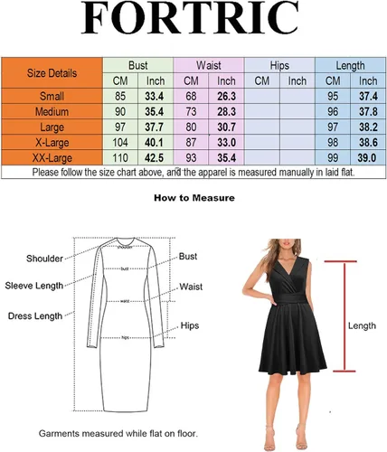Vista 3 de FORTRIC Vestidos de invitada de boda para mujer 2023, verano, otoño, regreso a casa, formal