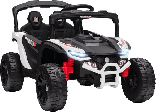 Vista 10 de Qaba 12V Kids Ride On UTV Truck con suspensión trasera para 3-5 años, color Azul