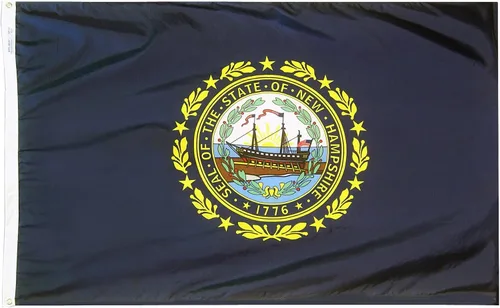 Vista 4 de Bandera de New Hampshire (2 pies x 3 pies) USA-Made to Official State Design Specifications