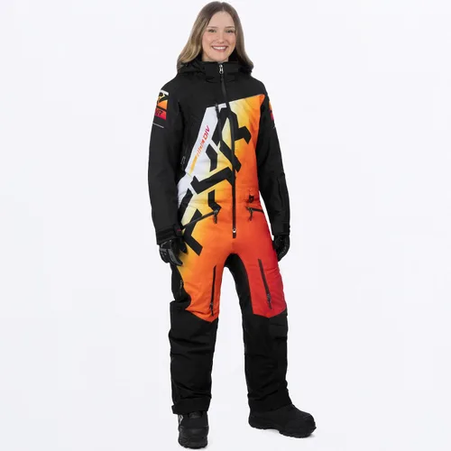 Vista 13 de FXR Monosuit CX Lite 2025 para mujer (negro/camuflaje militar/E.Pink - 10)