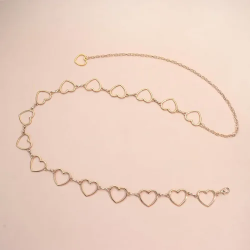 Vista 7 de Ovida Cinturón de cadena de metal para mujer, cinturón de cadena de estilo vaquero occidental, cinturón ajustable para suéteres, vestidos, jeans