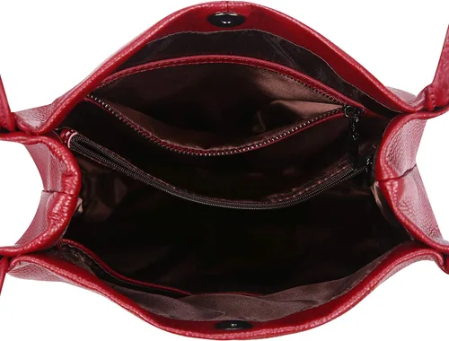 Vista 6 de Iswee - Bolsos de cuero genuino, diseño de hombro Hobo, bolsos para mujer