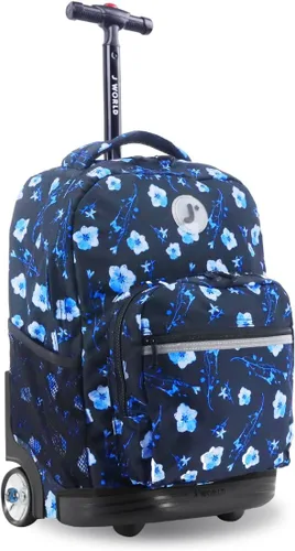 Vista 38 de J World Sunrise Kids - Mochila con ruedas para niñas y niños. Mochila con ruedas para la escuela, Aurora, 18 pulg