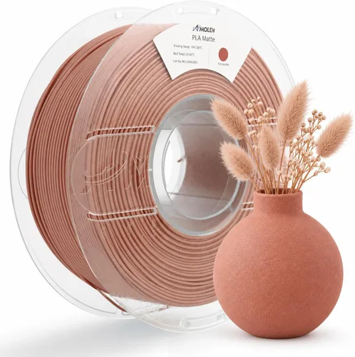 Vista 16 de AMOLEN - Filamento para impresora 3D de PLA de madera de bambú, filamento de PLA de 1.75mm con 15% de fibra de bambú real, 1kg/2.2lb con 15%