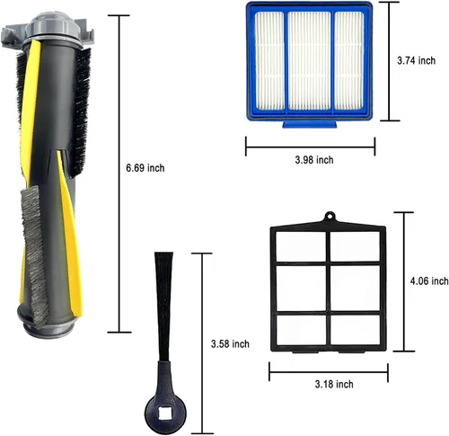 Vista 6 de Kit de accesorios para Shark IQ RV1001AE, Shark AV911S EZ, AV1010AE RV1000 RV1001 AV970 AV993 AV1002AE UR1000SR UR1005AE Robot aspirador, 2 cepillos
