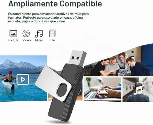 Vista 5 de Aiibe Unidad flash USB de 16 GB Memoria USB 3.0 Memoria Stick PenDrive 16GB - Negro