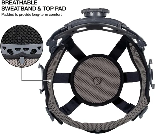 Vista 6 de Klein Tools Type 2 Hard Hat, Vented Full Brim, Class C, 6-Point Suspension with Accessory Mounts