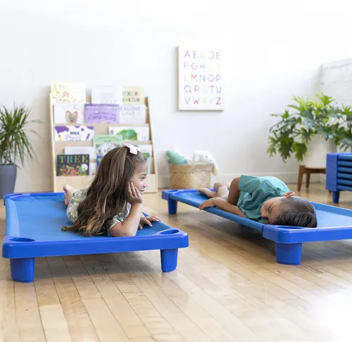 Vista 11 de ECR4Kids Cama/catre estándar para niños pequeños (Paquete de 6), Azul, 1
