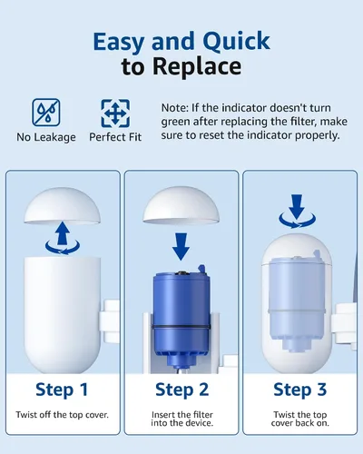 Vista 8 de Waterspecialist Filtro de repuesto para grifo 708A, paquete de 3