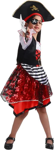 Vista 6 de Costumerry Disfraz de pirata para niñas de Halloween