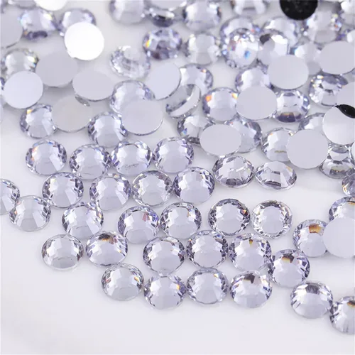 Vista 15 de 3000 unidades de diamantes de imitación termoadhesivos SS6 de 2mm con parte posterior plana, gemas de cristal de vidrio transparente redondas
