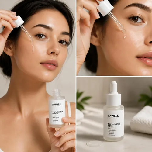 Vista 7 de Axwell Suero de tono uniforme de glutatión – Corrector de manchas oscuras con alfa arbutina, péptidos inteligentes, niacinamida y vitamina B5