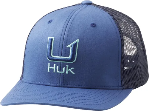 Vista 94 de HUK - Gorra de camionero de malla para hombre con cierre a presión Gorra de pesca antirreflectante