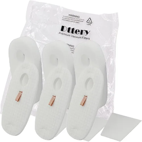 Vista 6 de Kit de 3 filtros Dttery para versiones anteriores de Shark Rocket DeluxePro TruePet HV319Q, HV320, HV321, HV322, HV324Q, HV325, UV330, UV422, Pieza