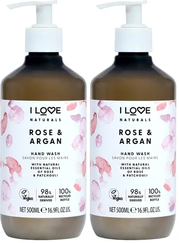 Vista 2 de I LOVE Naturals Jabón de manos con lima, jengibre y cardamomo, jabón de manos hidratante con aceites esenciales, fórmula suavizante de la piel