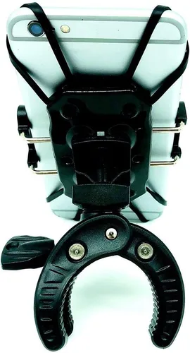 Vista 2 de Ampcaddy Soporte para teléfono con abrazadera, soporte universal para bicicleta, barco, automóvil, carrito de golf y cochecito, se adapta a iPhones