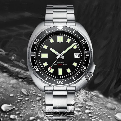 Vista 2 de Steeldive - Reloj automático para hombre 1970 SD1970 Reloj de pulsera NH35 Movimiento 200M Relojes de buceo