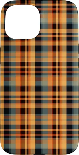 Vista 6 de Plaid Orange Brown Fall Harvest Muted Colors Print Pattern Case for iPhone 17