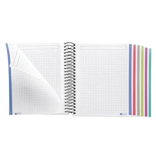Vista 3 de Miquelrius - Cuaderno original A6, 6 rayas de colores, tapa de polipropileno opaco, tamaño 4.134 x 5.827 in, sin taladrar, 150 hojas de 2.47 oz/m²