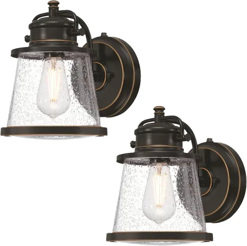 Vista 8 de Ciata Iluminación para exteriores, montaje en pared, aplique de una sola luz, lámpara de bronce resistente a la intemperie, 60 vatios, accesorio